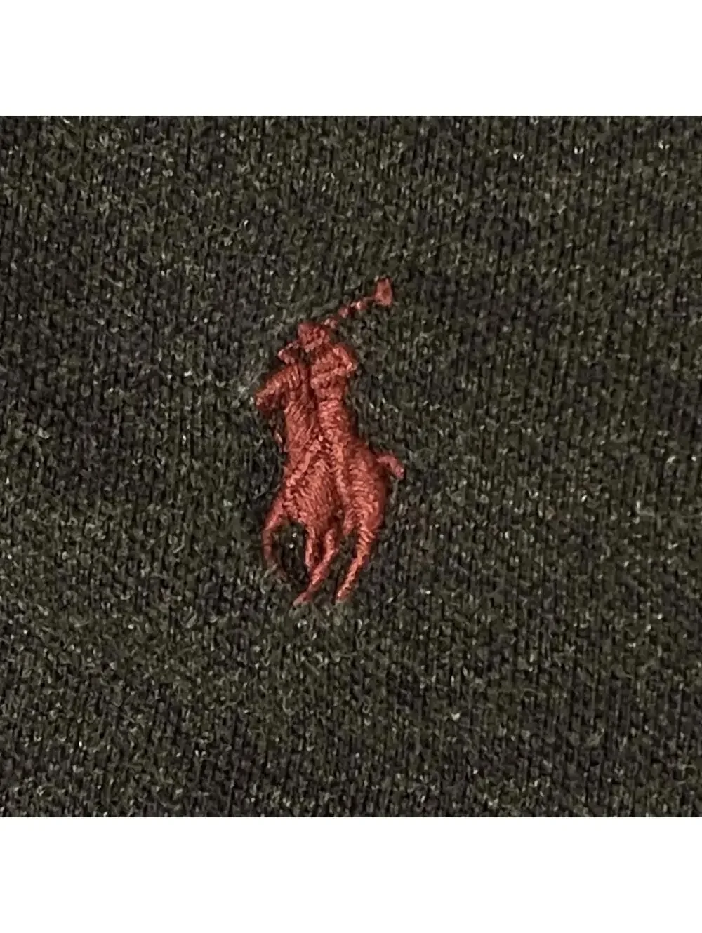 Polo Ralph Lauren Polo Shirt Gray Burgundy Pony 100% Cotton Heavyweight Mens XL